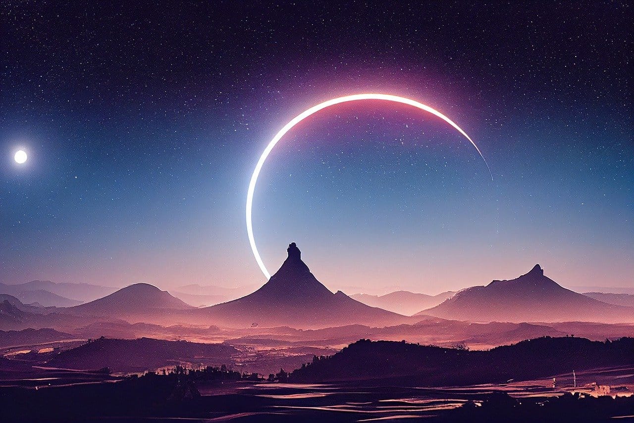 Eclipse lunar en Libra de marzo 2024, lunar eclipse, landscape, moon